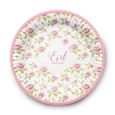 Floral Eid Mubarak papieren bord van Borden Roosjes voor feestelijke maaltijden